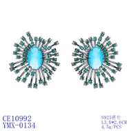 Picture of Origninal Medium Blue Stud Earrings