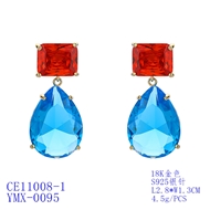 Picture of Distinctive Blue Luxury Dangle Earrings As a Gift