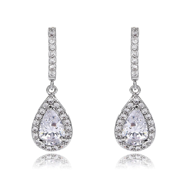 Picture of Charming White Cubic Zirconia Dangle Earrings