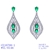 Picture of Good Quality Cubic Zirconia Platinum Plated Dangle Earrings