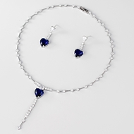 Show details for Charming Blue Copper or Brass 2 Piece Jewelry Set As a Gift Show details for Charming Blue Copper or Brass 2 Piece Jewelry Set As a Gift