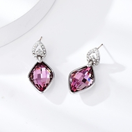 Show details for Eye-Catching Purple Swarovski Element Dangle Earrings with Member Discount Show details for Eye-Catching Purple Swarovski Element Dangle Earrings with Member Discount