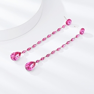 Show details for Unusual Small Platinum Plated Dangle Earrings Show details for Unusual Small Platinum Plated Dangle Earrings