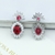 Picture of Great Cubic Zirconia Platinum Plated Dangle Earrings