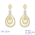 Picture of Reasonably Priced Gold Plated White Dangle Earrings from Reliable Manufacturer