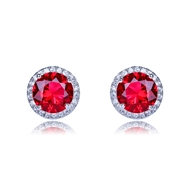 Picture of Staple Medium Red Stud Earrings