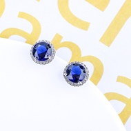 Picture of Copper or Brass Cubic Zirconia Stud Earrings in Flattering Style