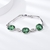 Picture of Online Shopping Platinum Plated Swarovski Element Bracelets