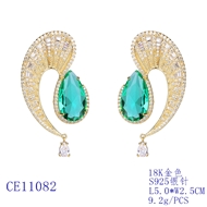 Picture of Impressive Blue Cubic Zirconia Dangle Earrings with Low MOQ