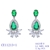 Picture of Fashion Cubic Zirconia Platinum Plated Dangle Earrings