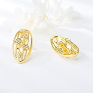 Picture of Hypoallergenic Gold Plated Dubai Stud Earrings with Easy Return