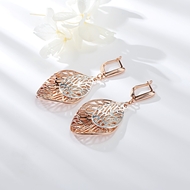 Picture of Big Gold Plated Dangle Earrings Factory Supply