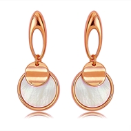 Picture of Great Shell Platinum Plated Dangle Earrings