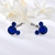 Picture of Recommended Blue Platinum Plated Small Hoop Earrings from Top Designer