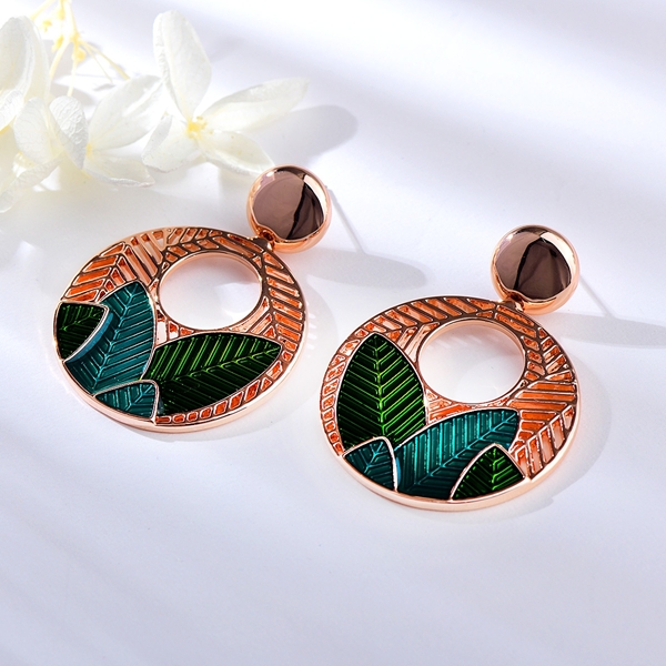 Picture of Attractive Colorful Rose Gold Plated Dangle Earrings For Your Occasions