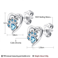 Picture of Love & Heart Small Stud Earrings with Fast Delivery