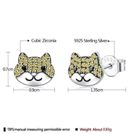 Picture of Animal Platinum Plated Stud Earrings Factory Supply