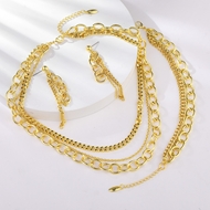 Show details for Purchase Gold Plated Big 3 Piece Jewelry Set Exclusive Online