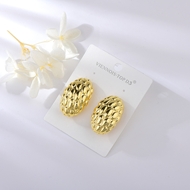 Picture of Hot Selling Gold Plated Dubai Big Stud Earrings from Top Designer