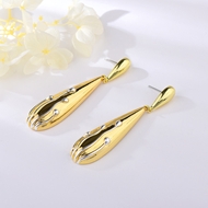 Picture of Zinc Alloy Gold Plated Dangle Earrings with Full Guarantee