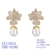 Picture of Delicate Cubic Zirconia Gold Plated Dangle Earrings