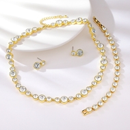 Show details for Fancy Medium White 3 Piece Jewelry Set Show details for Fancy Medium White 3 Piece Jewelry Set