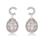 Picture of Shop Platinum Plated White Dangle Earrings with Wow Elements