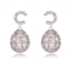 Show details for Shop Platinum Plated White Dangle Earrings with Wow Elements