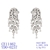 Picture of Popular Cubic Zirconia Platinum Plated Dangle Earrings