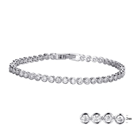 Picture of 925 Sterling Silver White Fashion Bracelet with 3~7 Day Delivery