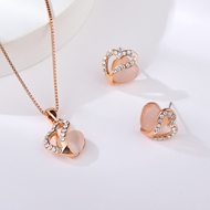 Show details for Recommended White Rose Gold Plated 2 Piece Jewelry Set from Top Designer Show details for Recommended White Rose Gold Plated 2 Piece Jewelry Set from Top Designer