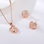 Show details for Recommended White Rose Gold Plated 2 Piece Jewelry Set from Top Designer