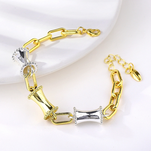 Picture of Irresistible Multi-tone Plated Big Fashion Bracelet As a Gift