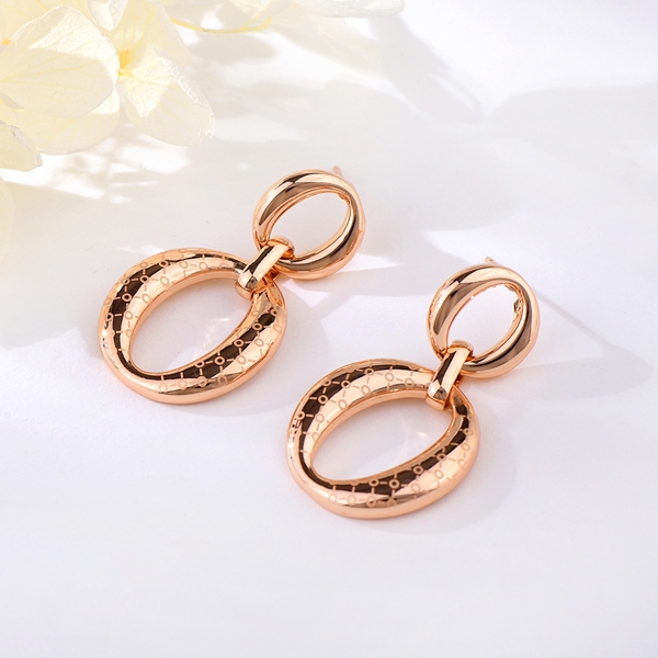 Picture of Inexpensive Zinc Alloy Rose Gold Plated Dangle Earrings from Reliable Manufacturer