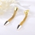 Picture of Beautiful Big Gold Plated Dangle Earrings