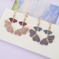 Picture of Luxury Purple Dangle Earrings with Fast Delivery