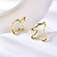 Show details for Unique Medium Gold Plated Stud Earrings