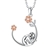 Picture of Fancy Small Platinum Plated Pendant Necklace