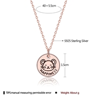 Picture of 925 Sterling Silver Rose Gold Plated Pendant Necklace From Reliable Factory