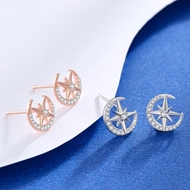 Picture of 925 Sterling Silver Rose Gold Plated Stud Earrings at Factory Price