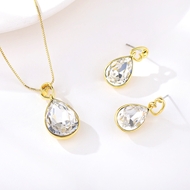 Picture of Classic Artificial Crystal Necklace and Earring Set Online Only