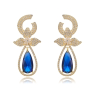 Picture of Nickel Free Gold Plated Big Dangle Earrings with No-Risk Refund