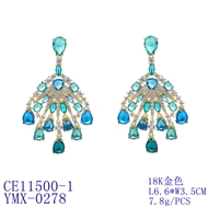 Picture of Best Cubic Zirconia Big Dangle Earrings