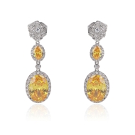 Picture of Fashionable Big Platinum Plated Dangle Earrings