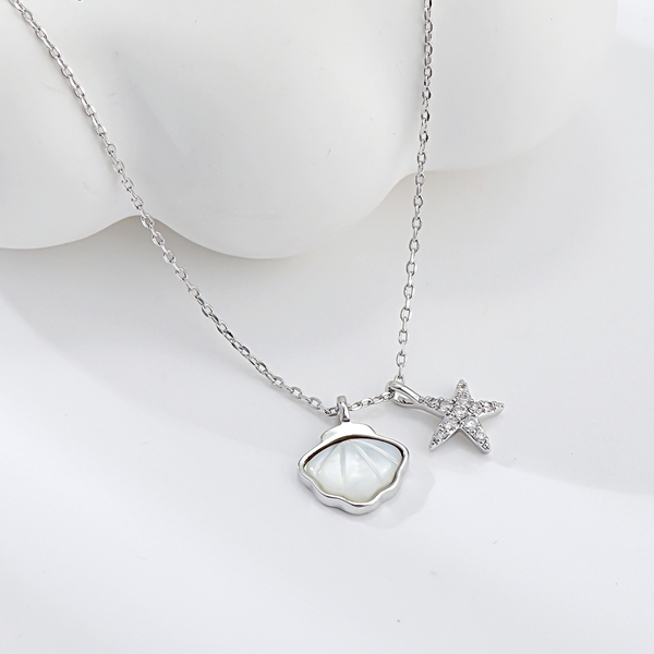 Picture of Charming White Delicate Pendant Necklace As a Gift