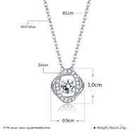 Picture of Sparkling Small Platinum Plated Pendant Necklace