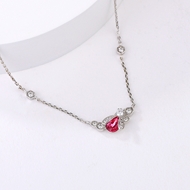 Show details for 925 Sterling Silver Pink Short Chain Necklace with 3~7 Day Delivery Show details for 925 Sterling Silver Pink Short Chain Necklace with 3~7 Day Delivery