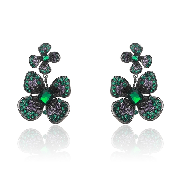 Picture of Latest Big Green Dangle Earrings