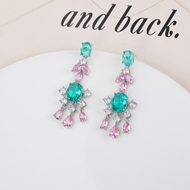 Picture of Eye-Catching Blue Cubic Zirconia Dangle Earrings with Member Discount