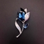Show details for Zinc Alloy Blue Brooche with Low MOQ